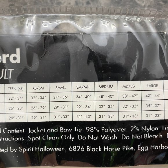 Nerd Costume Spirit of Halloween Men Size Large L Dress Up Pretend Party - Picture 7 of 7